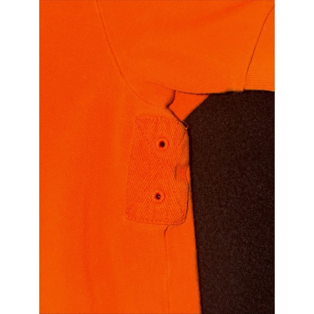 Ralph Lauren Polo Shirt Mens L Orange Big Pony Short Sleeve Golf Preppy Casual